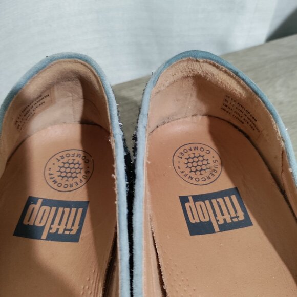 Fitflop Women's SUPERCHIC Luxe Tweed Ballet Flats Textile Size 7.5 - Picture 7 of 8